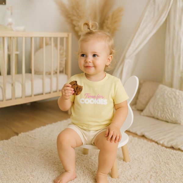 kids shirt time for cookies butteryellow