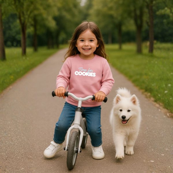 sweatshirt time for cookies cotton pink 