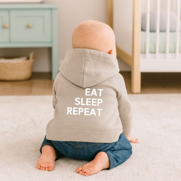 baby hoodie eat sleep repeat