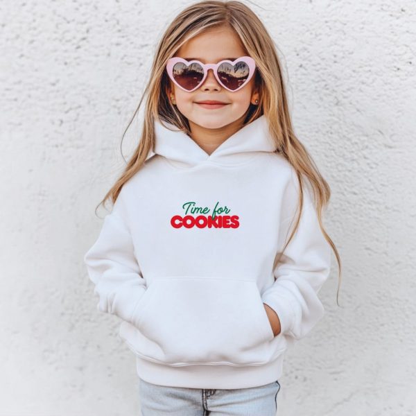 kids hoodie time for cookies weiß