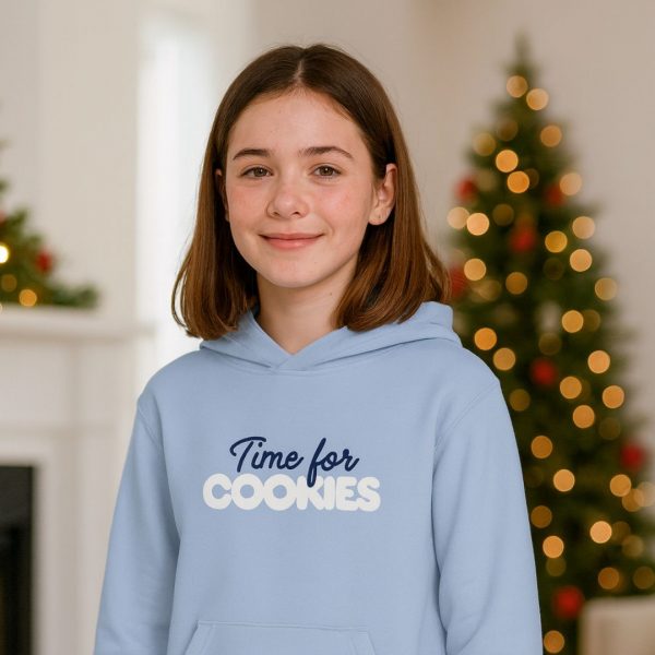 kids hoodie time for cookies blue soul