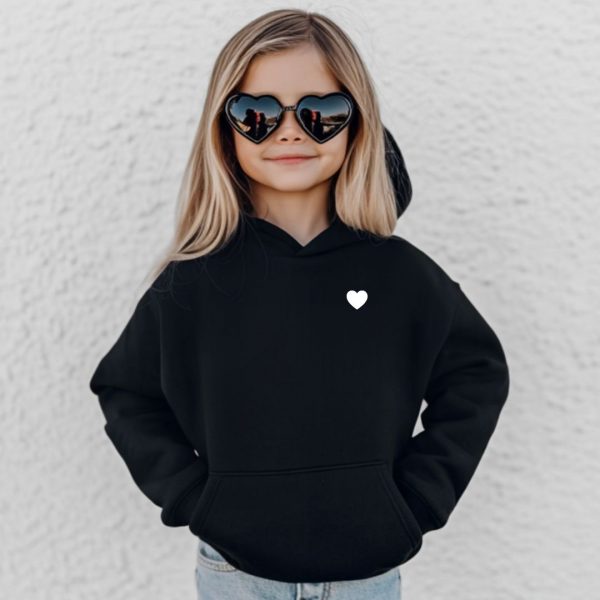 kids hoodie mir herz weiß