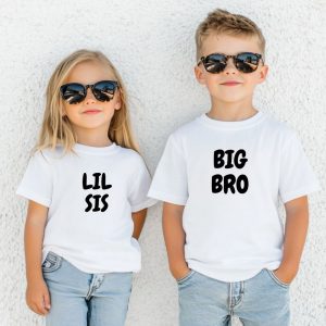 lil sis big bro schwarz auf weiss