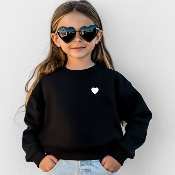 sweatshirt schwarz mit herz