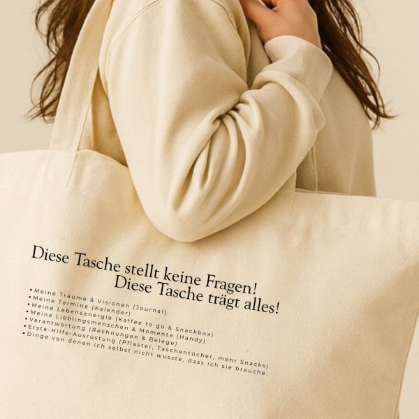 premium shopping bag diese tasche stellt keine fragen