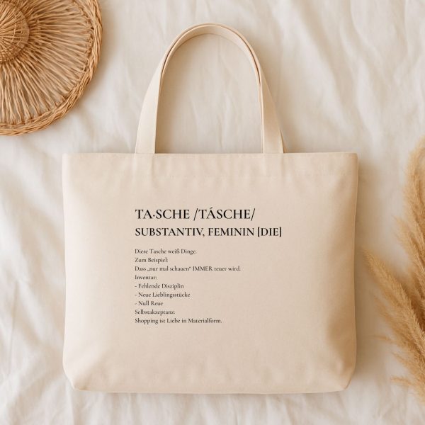 premium shopping bag diese tasche weiß dinge