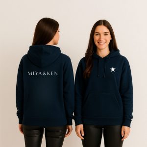 oversize hoodie stern + logoprint