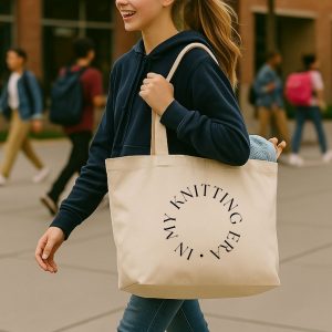 premium canvas tasche in my knitting era