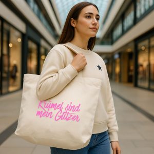 premium shopping bag krümel sind mein glitzer