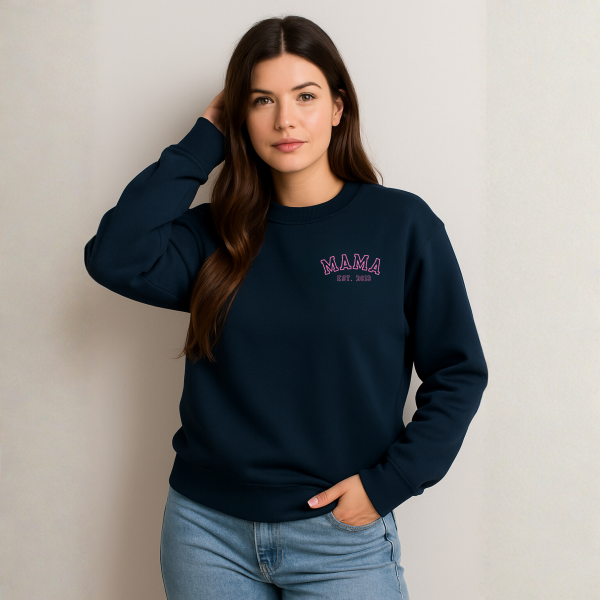 sweatshirt mama est. (personalisierbar)