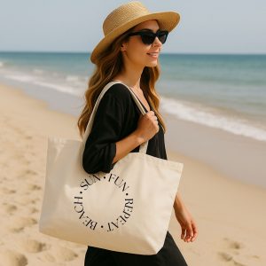 premium shopping bag beach sun fun repeat