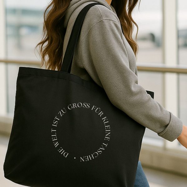 premium shopping bag die welt ist zu gross fÜr kleine taschen