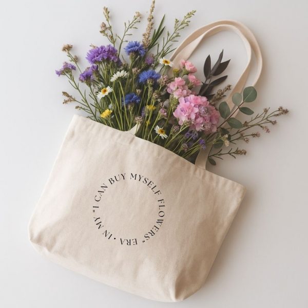 premium canvas bag in my "i can buy myself flowers" era