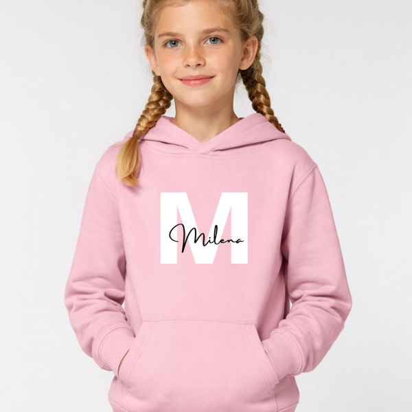 kids hoodie monogramm mit namen personalisierbar